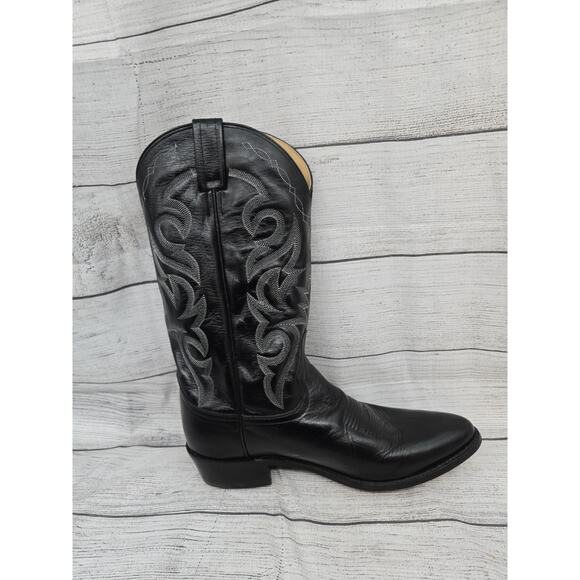 Dan Post Men\'s Black Leather Upper Mexico 2110 Cowboy Boots size 11 D main image 4
